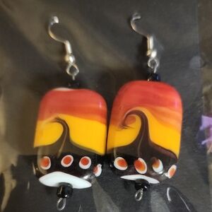 Colorful Wave Pattern Earrings
